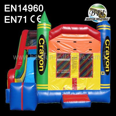 Inflatable Commercial Bouncy Crayon Combo for kids