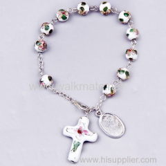 spiritual bead bracelet with cross jesus