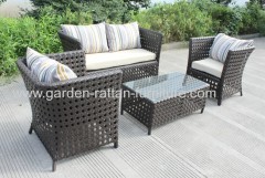 4 seater sofa Garden rattan furniture patio lounge set Christmas
