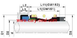 Single Spring mechanical Seal of vulcan 1511/1522