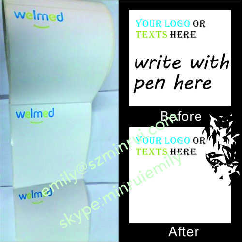 Custom Blank Security Eggshell Stickers,Ultra Destructible Vinyl Stickers,Tamper Evident Labels with Strong Adhesive