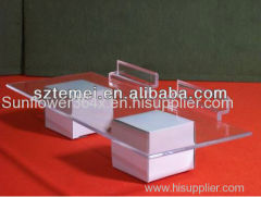 Acrylic plastic slatwall shoe shelves