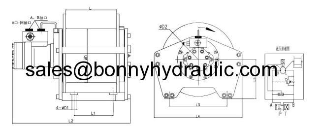 compact hydraulic winch crane winch