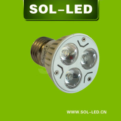 LED Spotlight 3W High power Aluminum GU10 MR16 E27
