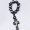 Black Color Cord Wooden Finger Rosary
