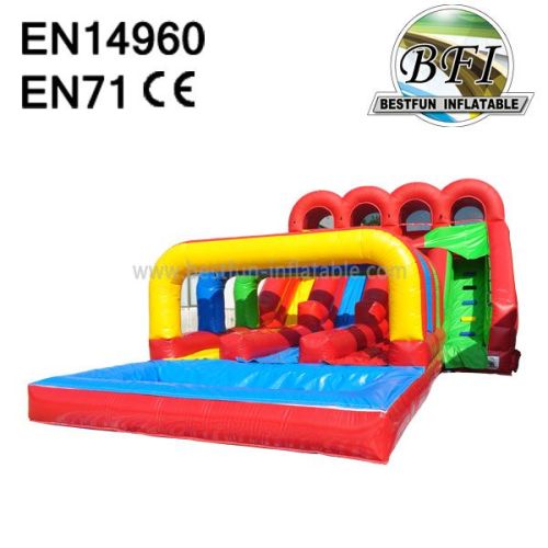 Red Inflatable Triple Lindy Water Slide