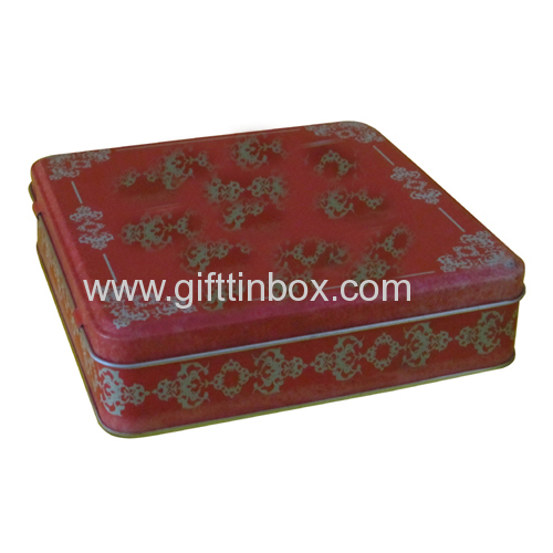 Square chocolate tin box F02017-CT