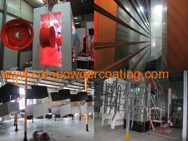 powder spray gun of powder coating system