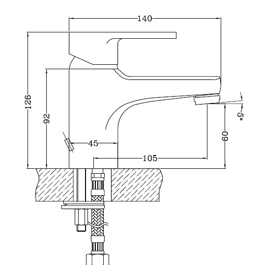 Stylish Basin Mixer for Wash basin GL6401
