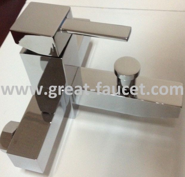 Square Bath Mixer With H58 Brass Material