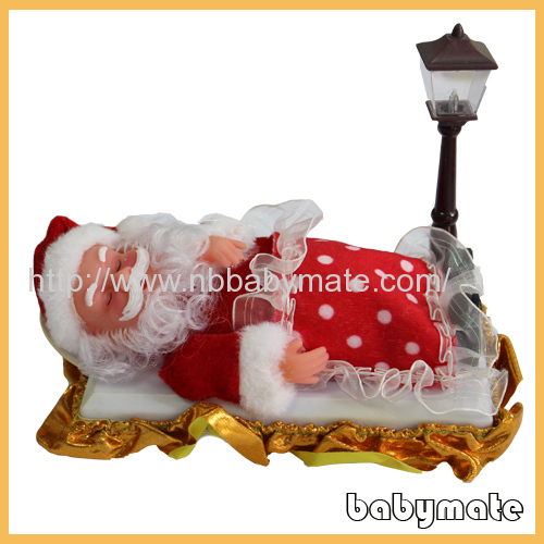 sleeping and snoring Santa Claus 