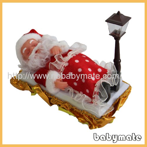 sleeping and snoring Santa Claus 