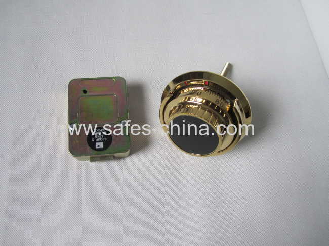Mechanical combination lock with golden color