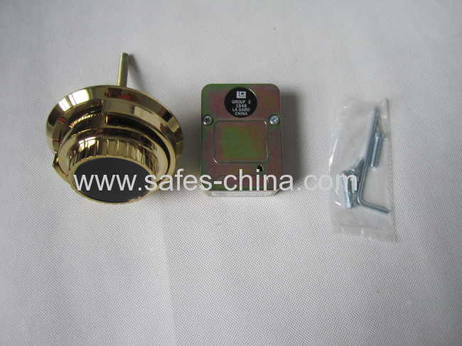 Mechanical combination lock with golden color