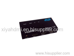 1 x 2 HDMI Splitter with metal housing supports 3D & 1080P
