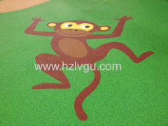 Playground EPDM wetpour rubber flooring