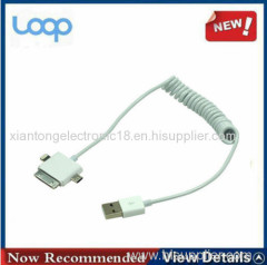 Supplier Wholesale Usb Cable Bulk 2.0,3 in 1 usb cable for iphone4/iphone5/micro