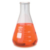 Transparent Erlenmeyer flask quartz glass