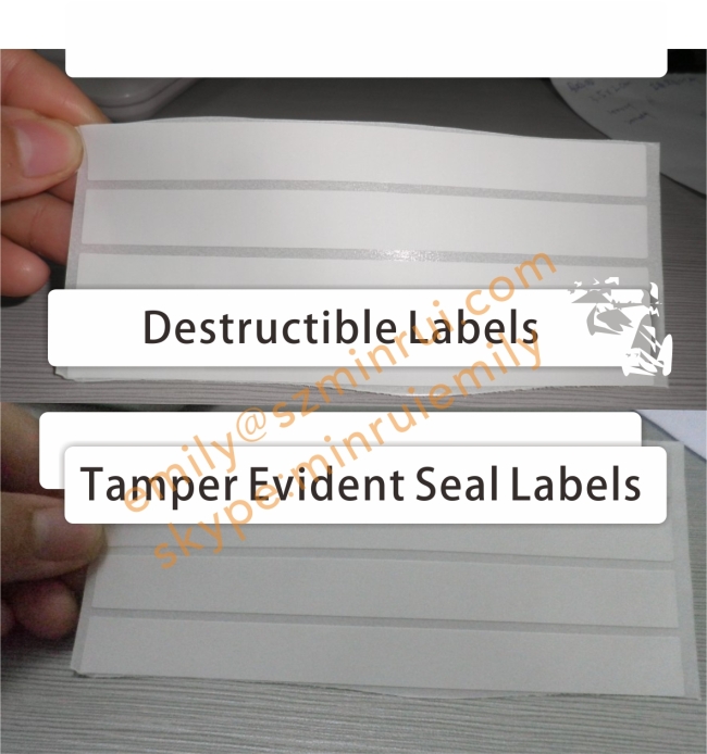 Custom Destructible Labels As Security Sealling Stickers,Tamper Evident Labels in Rolls,Fragile Destructive Labels