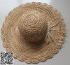 raffia hat with 12cm wdth brim