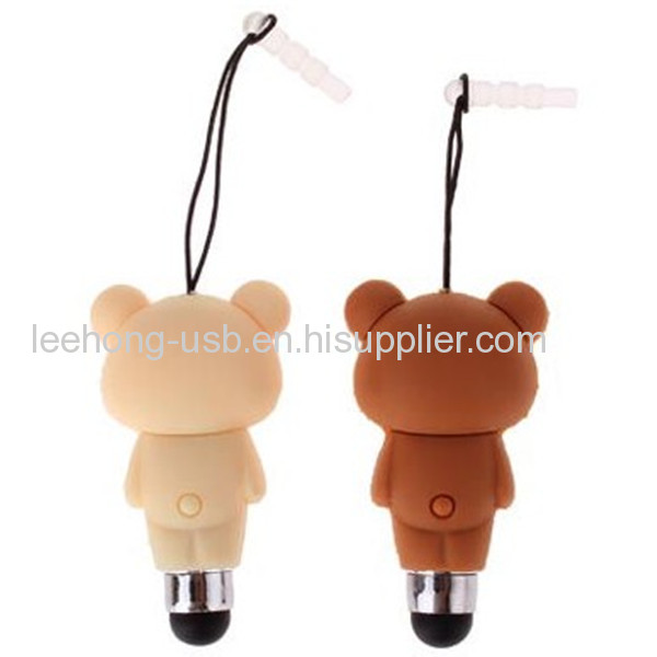 2013 Newest best high sensitivityteddy bear pvc figure touch pen