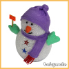 8&quot; with purple hat and scarf lovely snowman