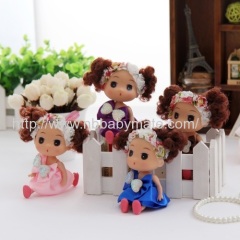 12cm flowers hair band plastic confused doll