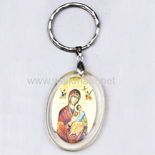 Religious Jesus Keychain Plastic Key Tag 