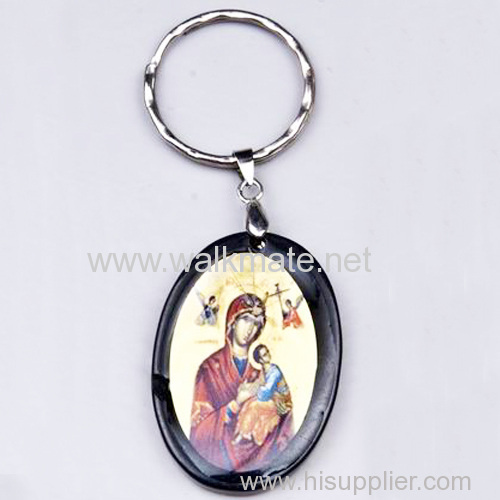 Religious Jesus Keychain Plastic Key Tag