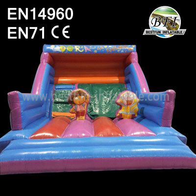 Colorful Inflatable Playground Slide For Rentals