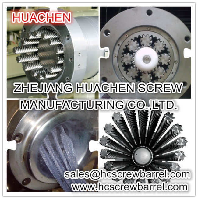 Planetary machine screw barrel