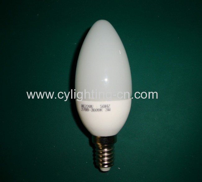 3W E14 Base Ceramic Shell LED Candle Lamp