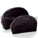 Satin fabric bag Black cosmetic bag Round gift bag High standard bag Black toiletry bag Lipstick bag Cosmetic brush bag