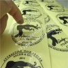 Water proof Round Transparent Labels With Costomized Logo,Clear Stickers with Black Printing,Glossy Circle Clear Labels