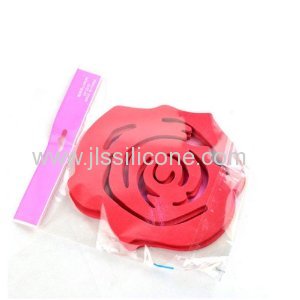 Rose shape silicone cup mat