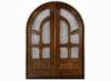 Glazed External Timber Doors with Natural Wood Veneer Door Frame