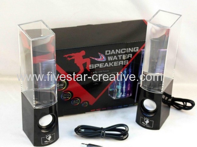 2013 New Dancing Water Mini Music Speakers USB Powered Colorful LED Fountain For iPhone iPod Samsung