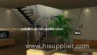 Modern Straight Staircases with Carbon Steel Beam , Aluminum Baluster