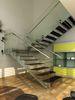 Stainless Steel Straight Staircases For Residential Building / Houses