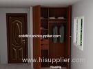 Laminated / Bamboo Veneer Wardrobe Storage Cabinet With Brown Color