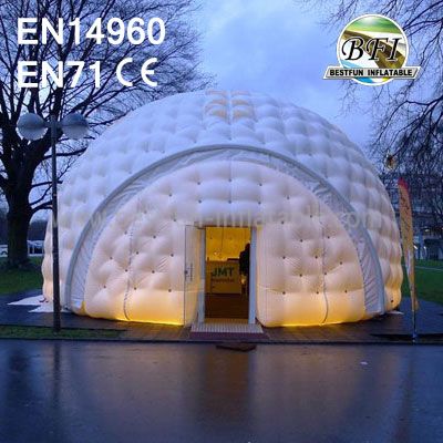 White Inflatable Air-Condition Tent With Glass Door