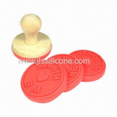 2013 silicone cookie stamp with wooden handle