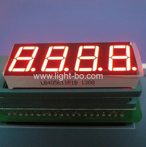 LED Display 4-Digit 0.56" Common Anode Ultra Red 7 Segment for instrument panel.