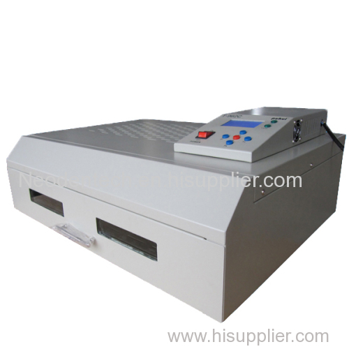 Infrared and hot air reflow solder oven