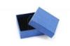 Luxury Foldable Art Paper Blue Jewellery Packaging Boxes For Necklace / Ring