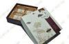 Elegant Cardboard Food Packaging Boxes , Embossed Logo Moon Cake Paper Gift Box