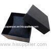 Black Ivory Paper Rectangle Cardboard Jewellery Packaging Boxes With Offset / Silkscreen Printing