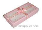 Bespoke Pink Wine Packaging Boxes With 1.0mm Paper Board + Coated Paper / Ribbon