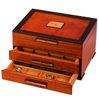 Red Embossing, Hot Stamping, Matte or Grossy Lamination Wooden Storage Boxes