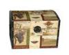 MDF + Printed Paper Wooden Storage Boxes , CMYK / Pantone , Embossing / Hot Stamping